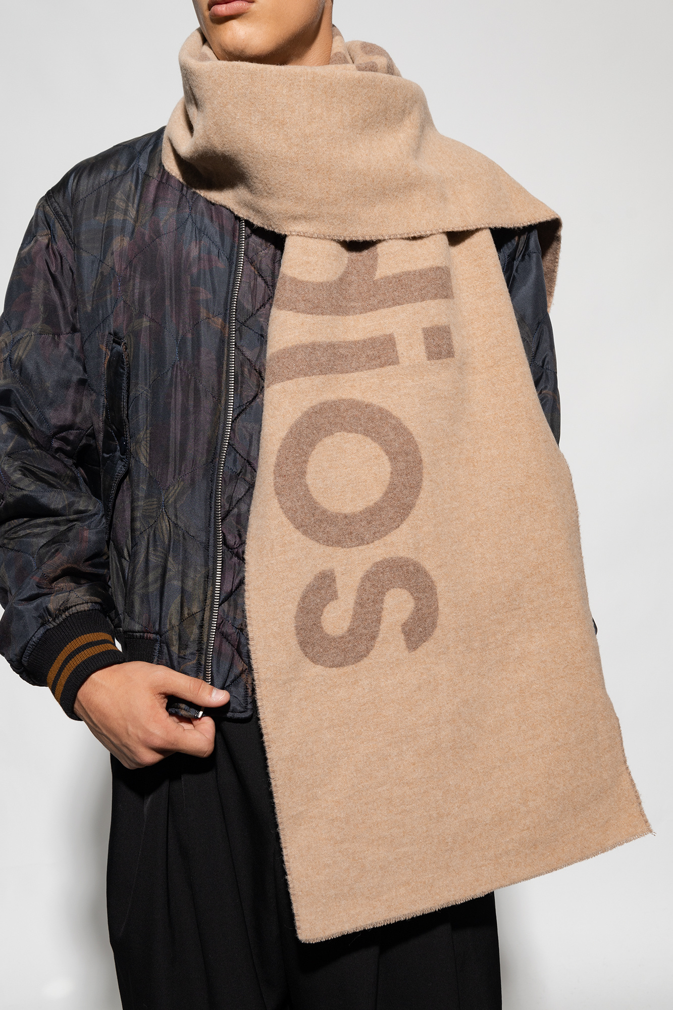 Acne Studios Wool scarf with logo | Men's Accessorie | Vitkac